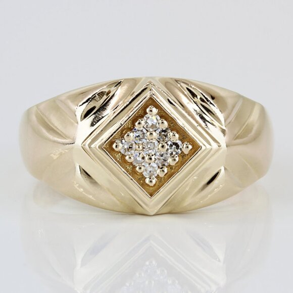 Other - Vintage 14k Yellow Gold Diamond Wedding Band Ring
